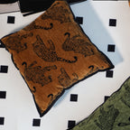 45cm Throw Pillow Dark Brown Leopard