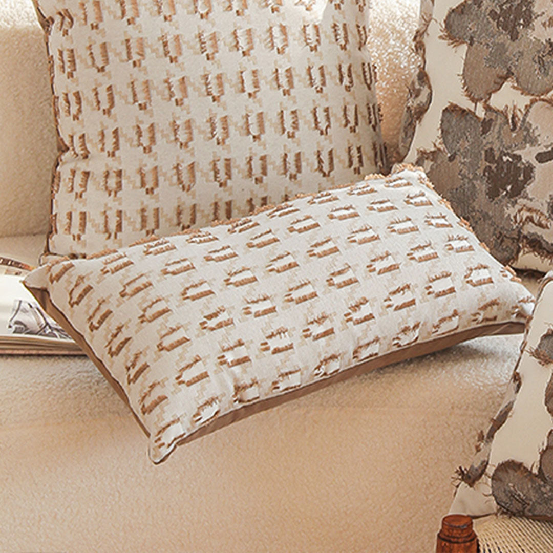 SOGA 2X 35cm  Embroidered Geometric Throw Pillow