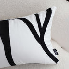 SOGA 2X 30cm Rectangular Modern Minimalist Black Letter Print Throw Pillow