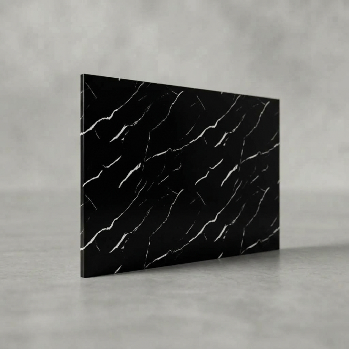 SOGA Peel & Stick Floor and Wall Tiles 30 x 60cm 10 Pack Black Faux Marble