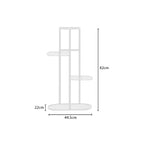 4 Tier White Metal Plant Rack
