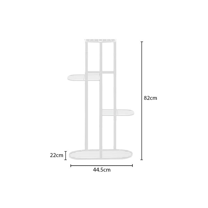 4 Tier White Metal Plant Rack