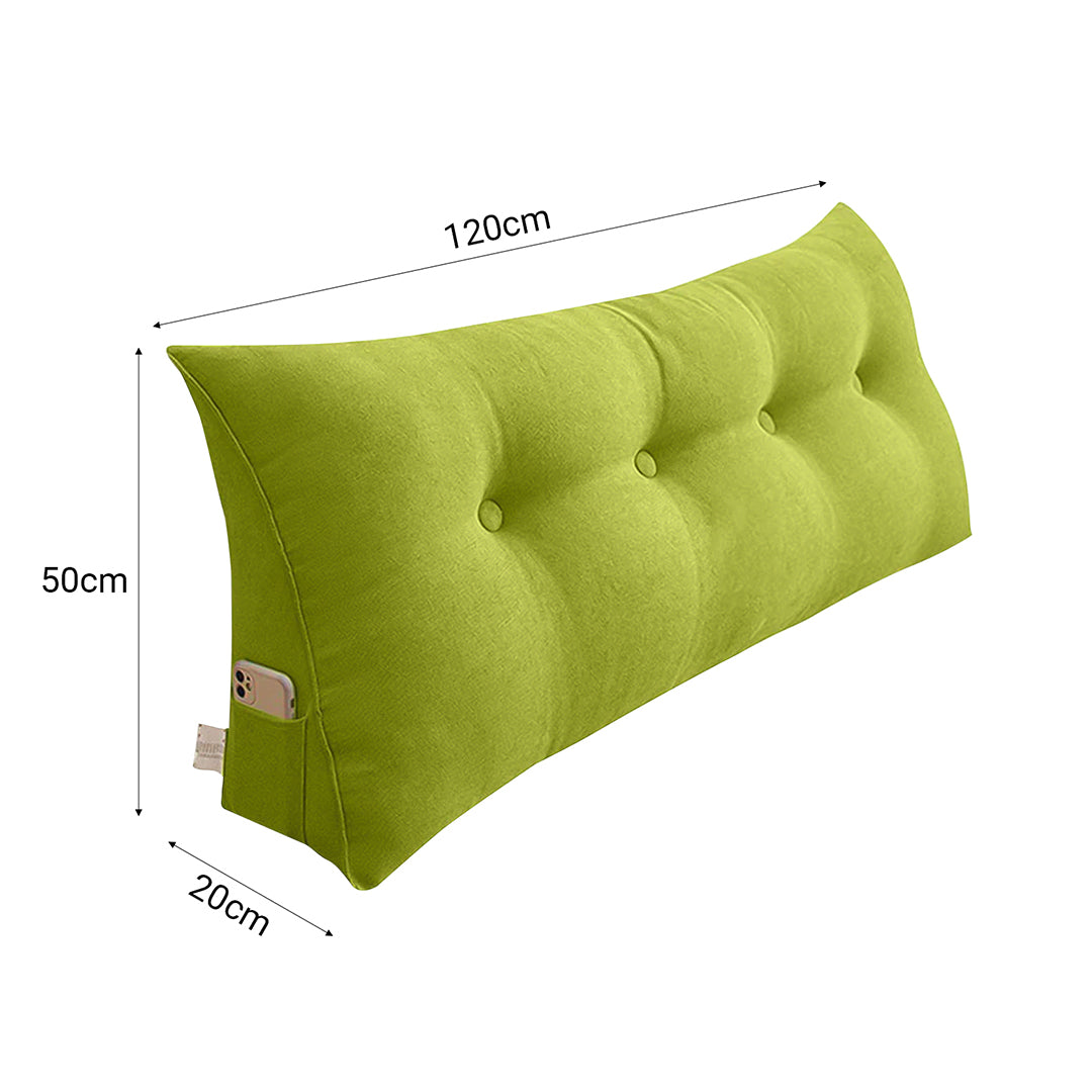 120cm Green Wedge Bed Cushion