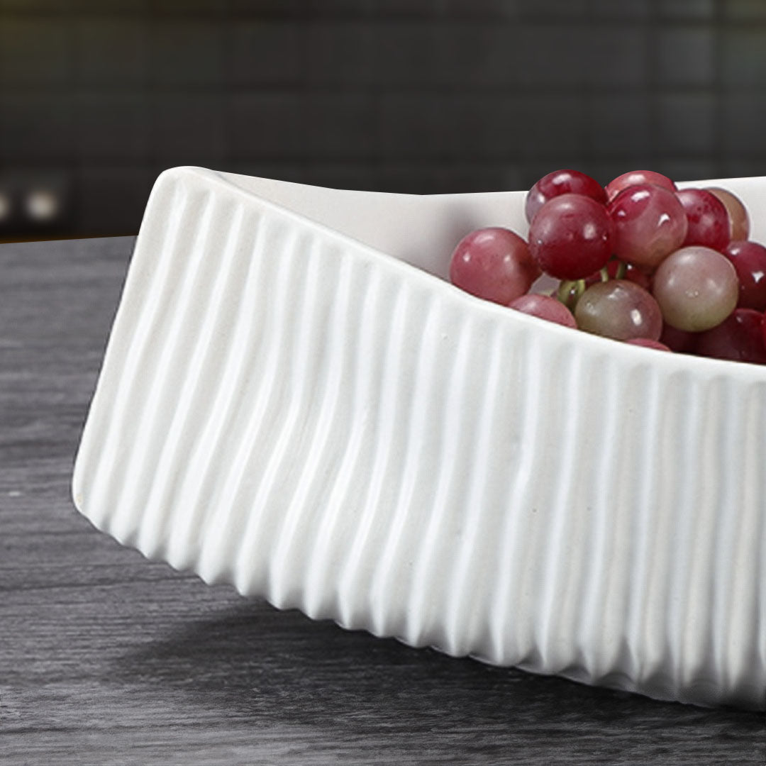 37x12.5cm Ornament Boat Shaped Plate Ceramic Food Decoration