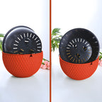 SOGA 2X Red Large Self-Watering Hanging Resin Planters