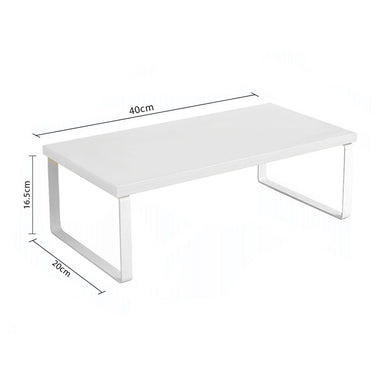 SOGA 40cm White Computer Monitor Elevated Stand Desktop Support Station Rack