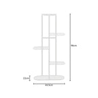 5 Tier White Metal Plant Rack