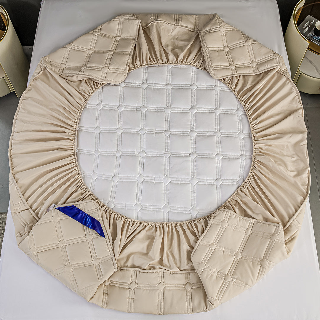 183cm Beige Wide Mattress Cover