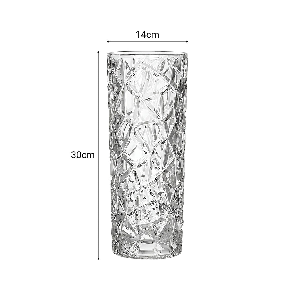 14x30cm Heavy Duty Glass Vase Crystal Clear