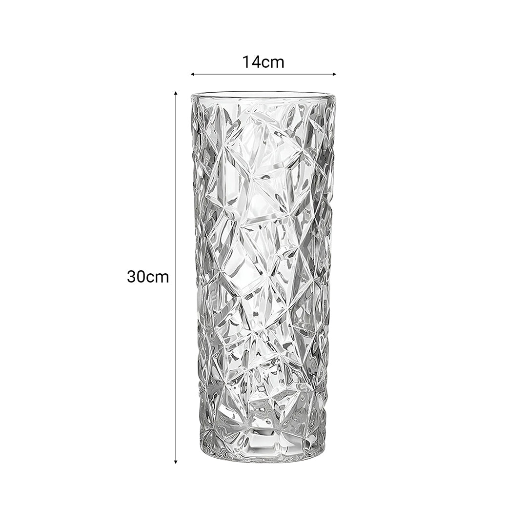 14x30cm Heavy Duty Glass Vase Crystal Clear