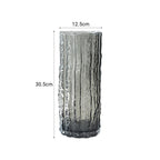 SOGA 30.5cm Handcrafted Grey Glass Vase Classic Design for Home Decor