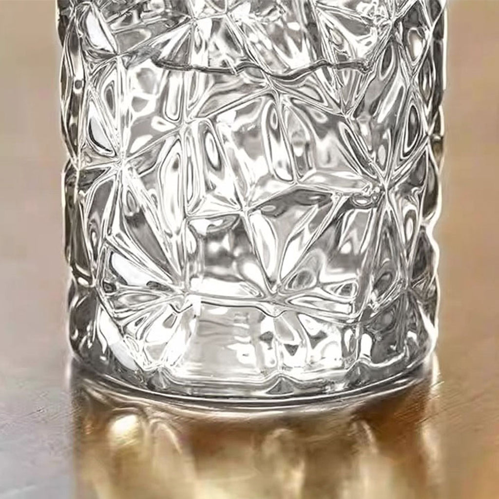 30cm Sleek Clear Glass Vase Elegant Wide Crystal