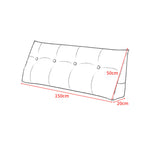 SOGA 150cm Rose Red Triangular Wedge Bed Pillow Headboard Backrest Bedside Tatami Cushion Home Decor