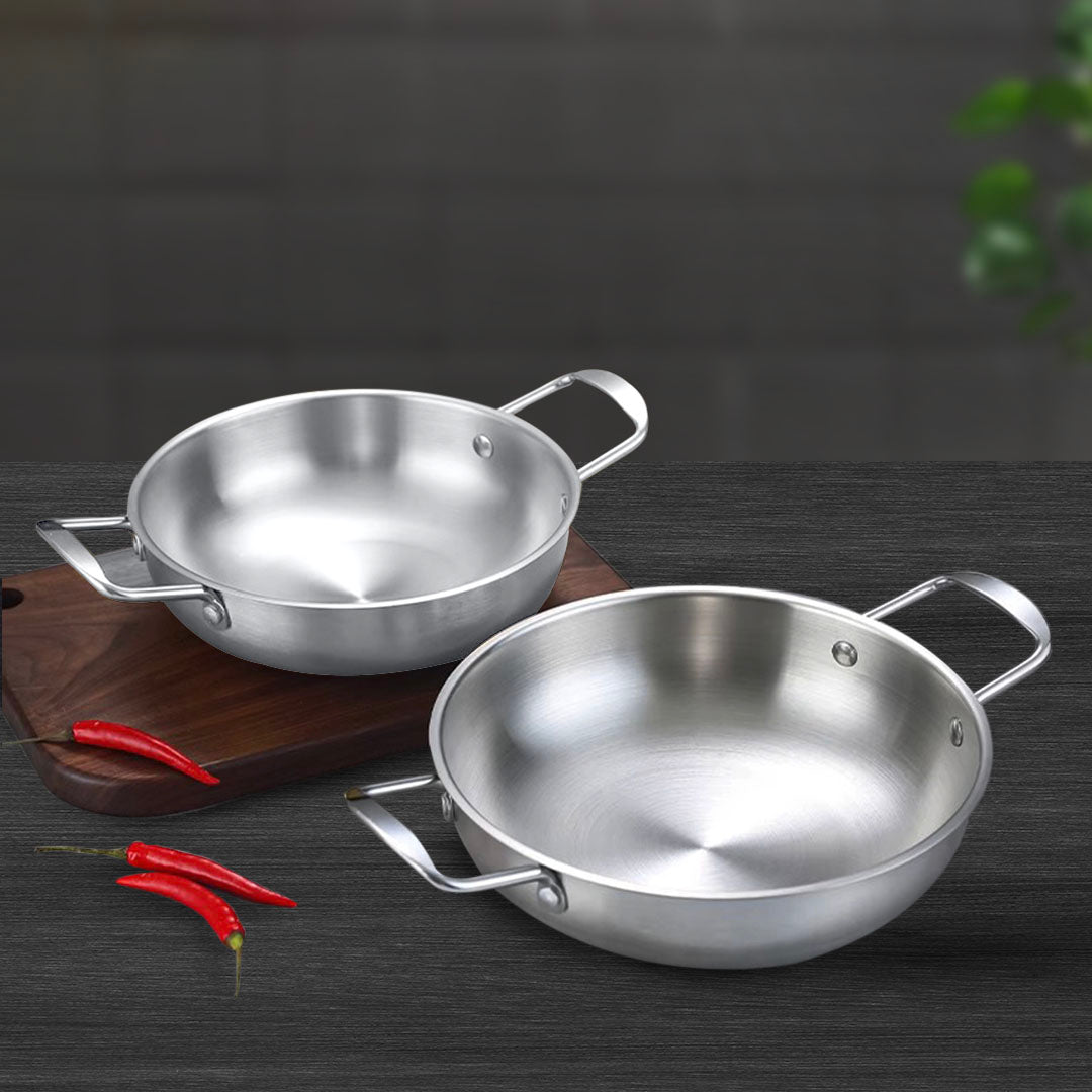 22cm  Premium Silver Seafood Dry Pot Stockpot Versatile and Durable Kitchen Essential