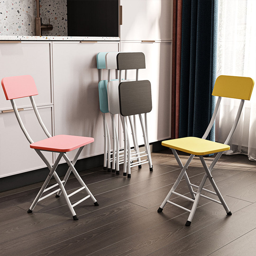 Foldable Chair Space Saving Seat Set of 2 Blue