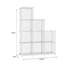 White Portable 9-Cube 3 Column Storage Organiser