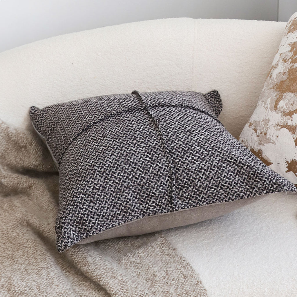 SOGA 2X 45cm Herringbone Textured Woven Square Cushions