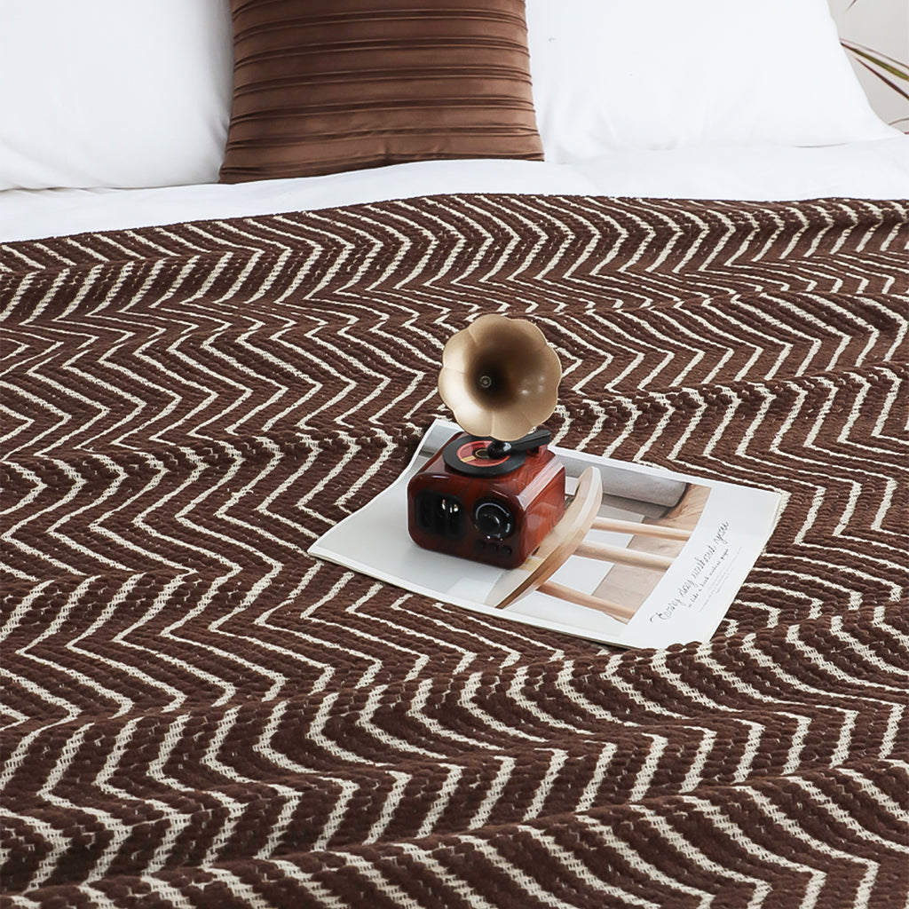 SOGA Chocolate Brown Throw Blanket 130x170cm Soft Polyester