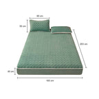 183cm Green Wide Mattress Cover Clover Design