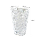 SOGA 28cm Handcrafted Clear Glass Vase Classic Design for Home Decor