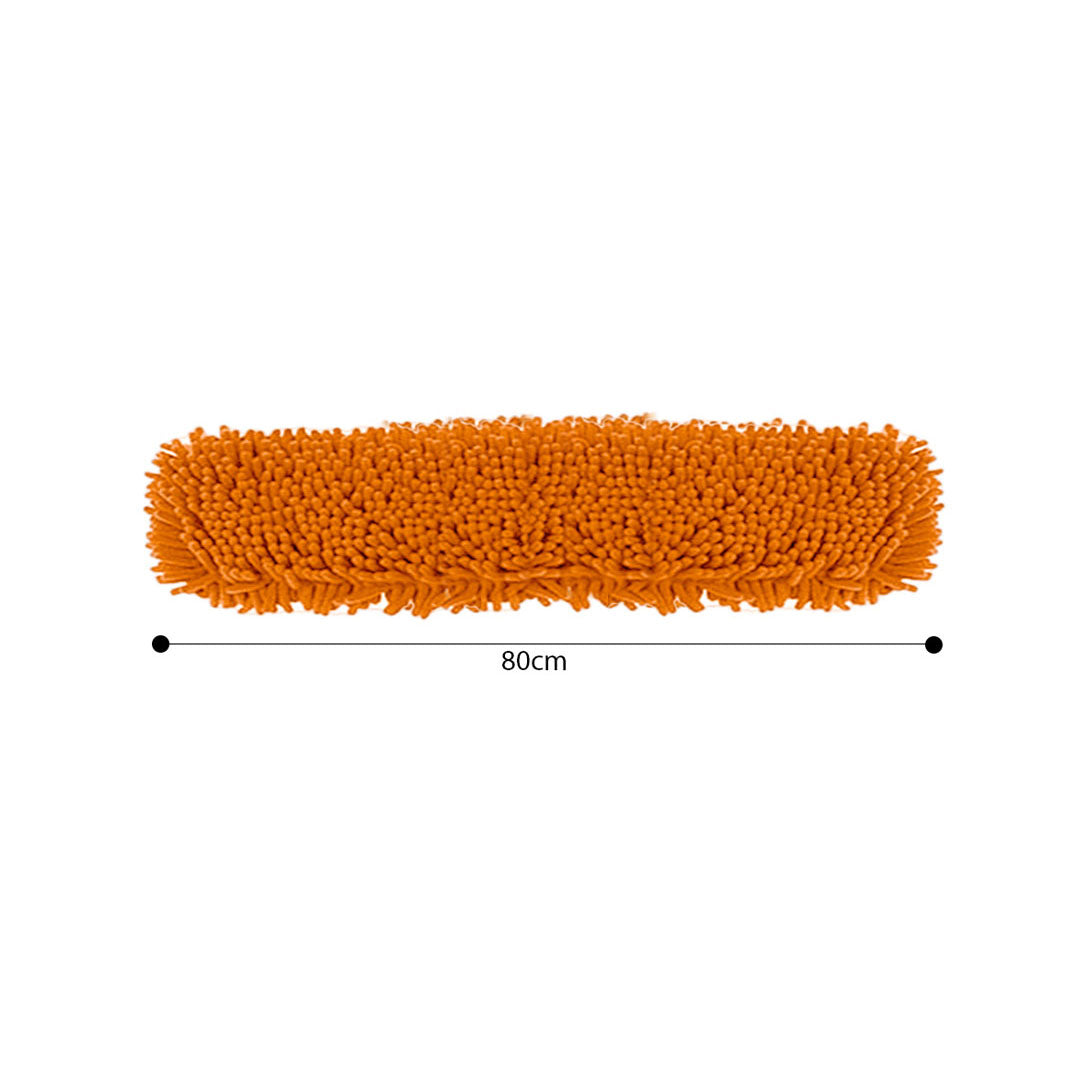 80x12 Orange Microfiber Flat Mop Pads Rotating Dust Remover