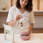 Pink 360 Degree Rotating LED Light  Jewelry Storage Organiser
