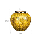 SOGA 21x22cm Yellow Small Ceramic Flower Vase Elegant Living Room Home Decor