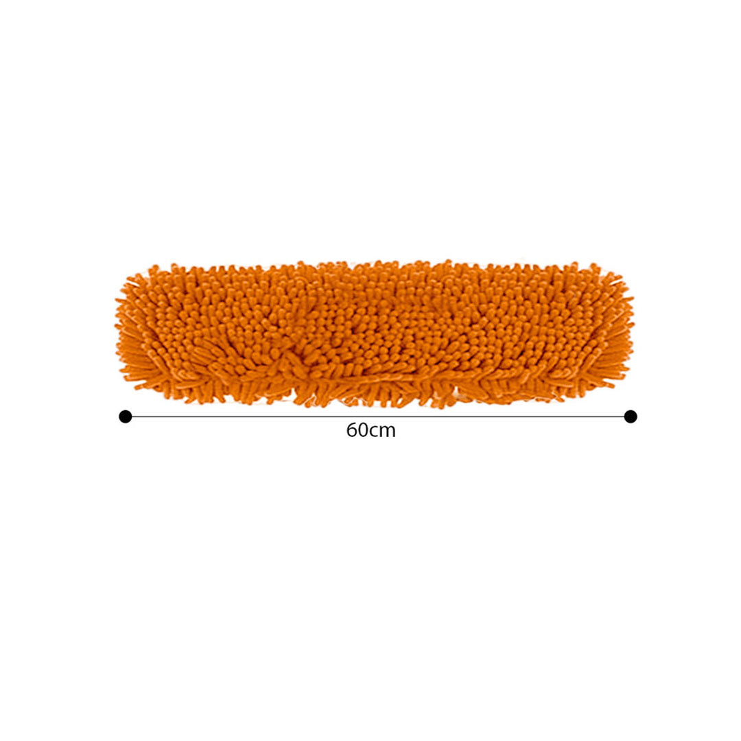 60x12 Orange Microfiber Flat Mop Floor Pads Rotating Dust Remover
