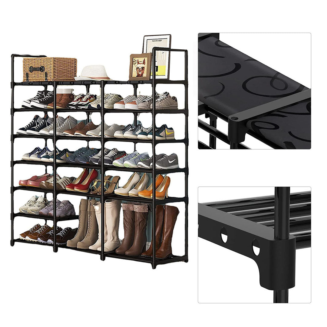 19-Shelf Tier Shoe Storage Shelf with Handle