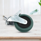 2 x 4" Heavy Duty Polyurethane Swivel Castor Brake Wheels