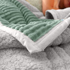 Light Green Throw Blanket Warm Cozy Double Sided