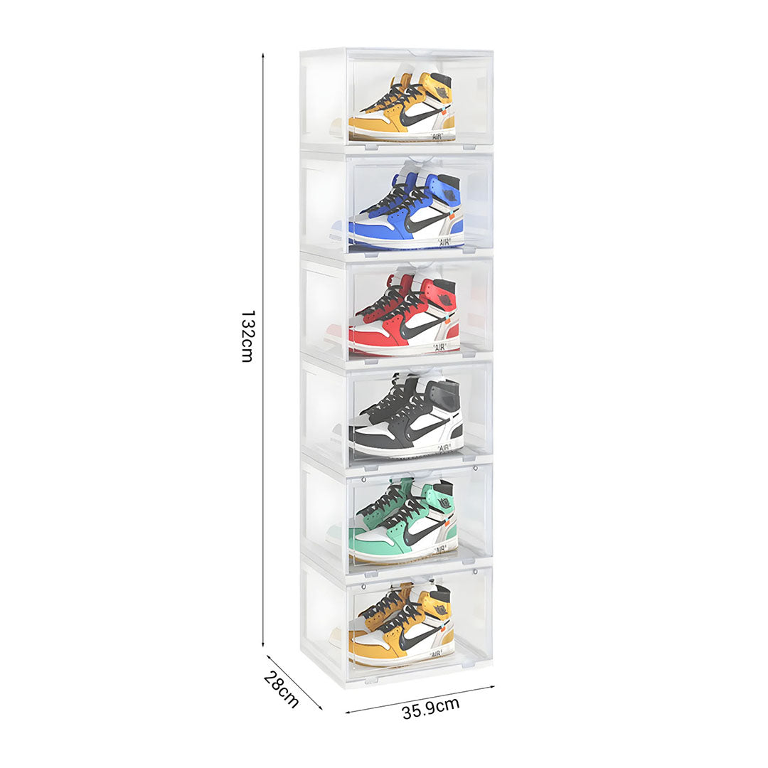 6 Tier Transparent Shoe Organiser