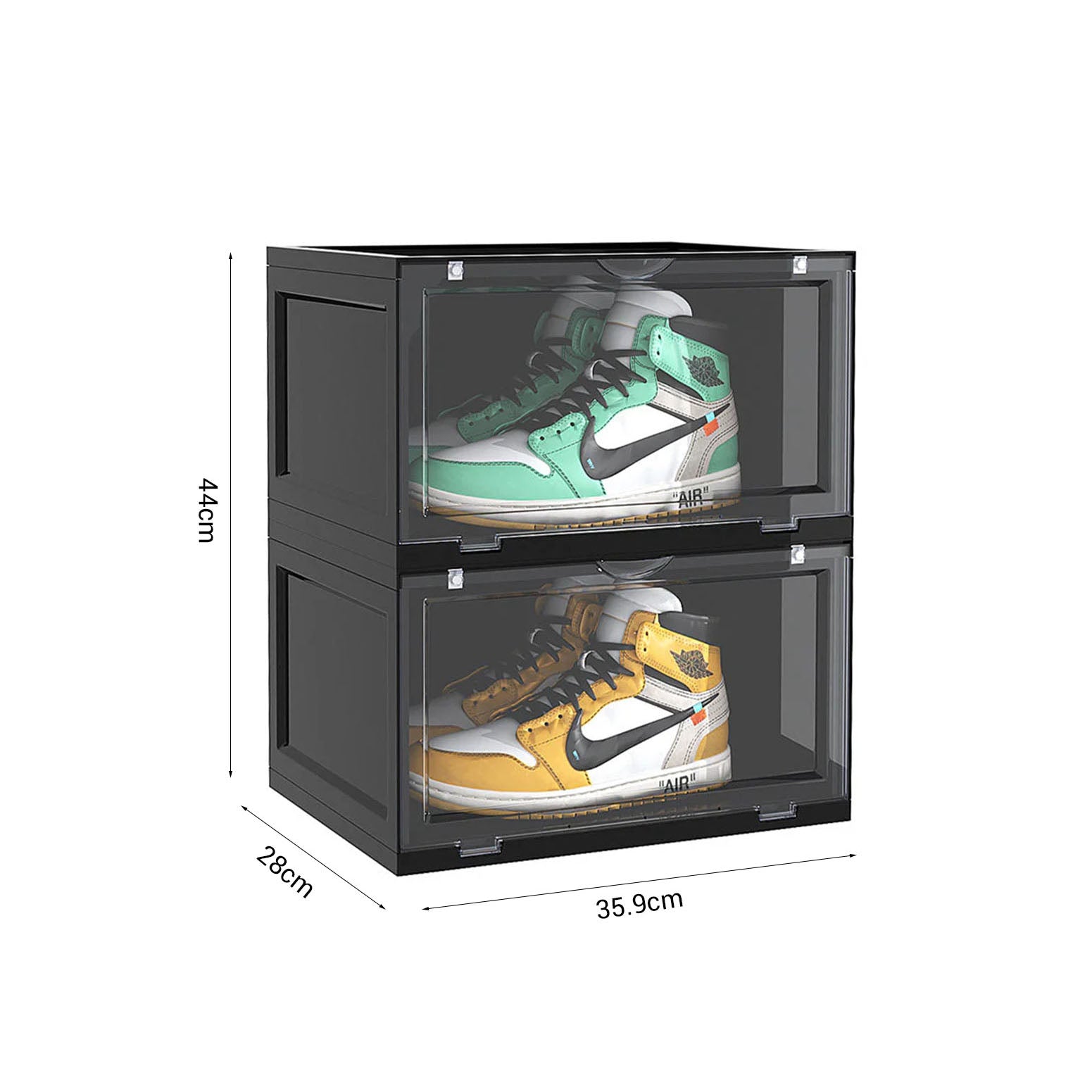 2 Tier Black Shoe Organiser