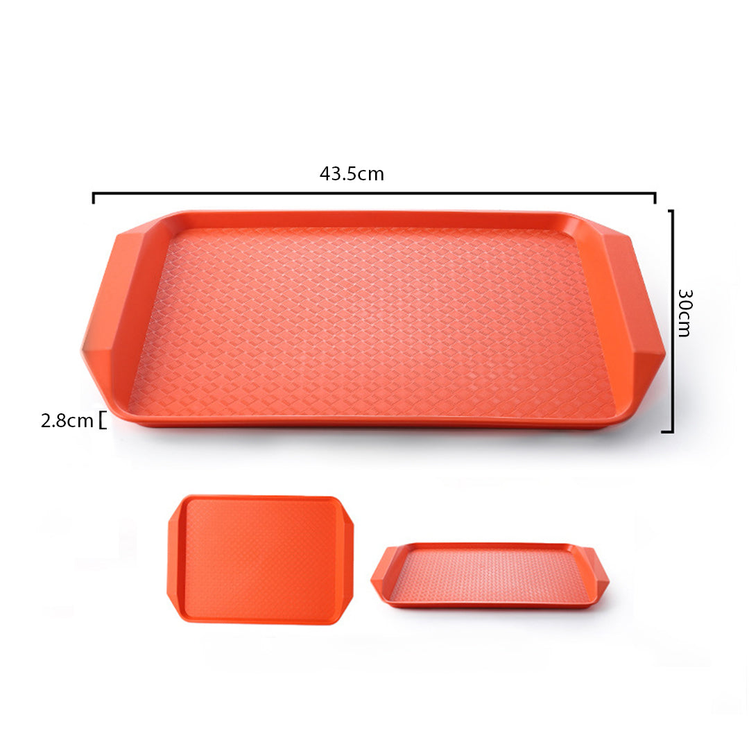 Rectangular Serving Tray Set of 5 Orange