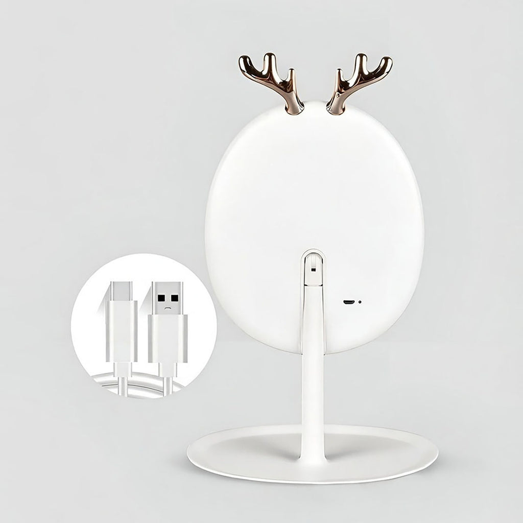 White Antler LED Light Makeup Mirror