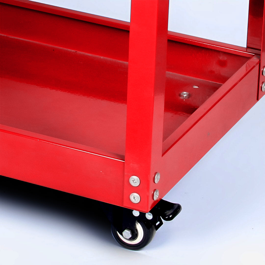 2 Tier Tool Storage Cart Red
