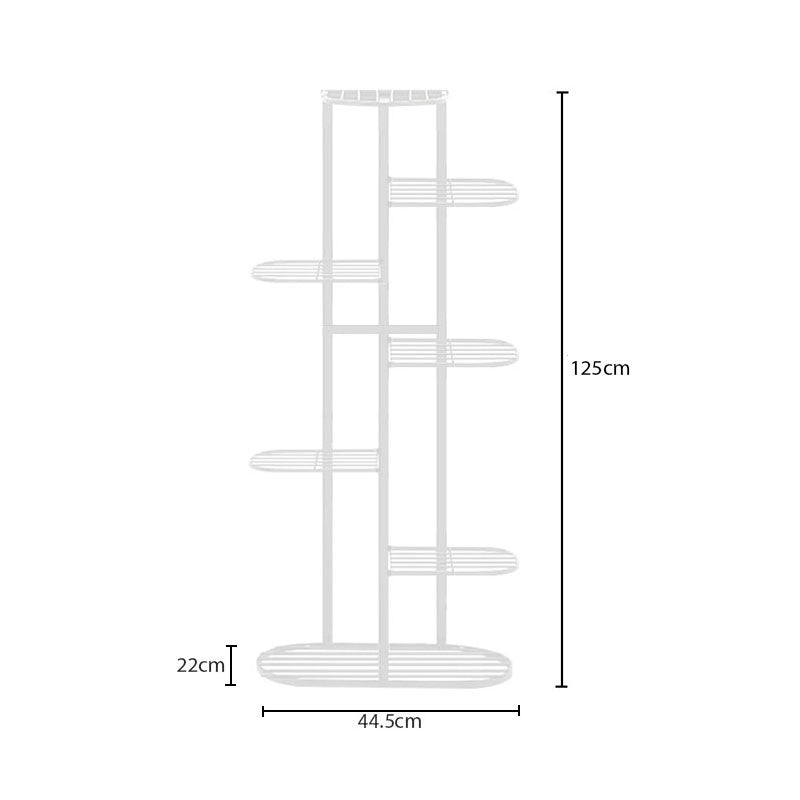 7 Tier White Metal Plant Rack