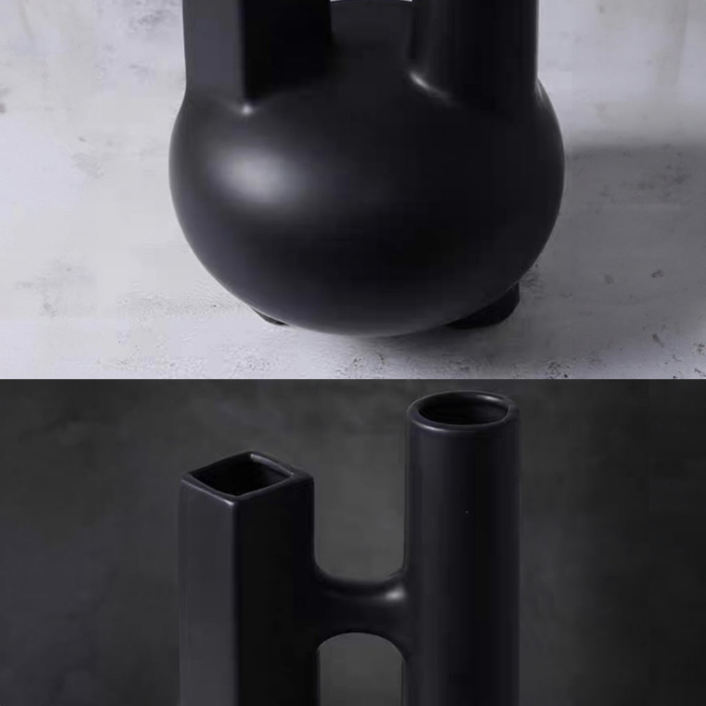 Ornament Modern Geometric Vase Minimalist Double Tube