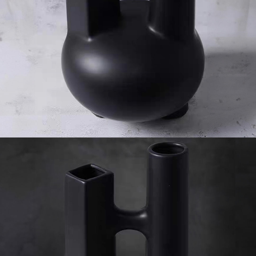 Ornament Modern Geometric Vase Minimalist Double Tube