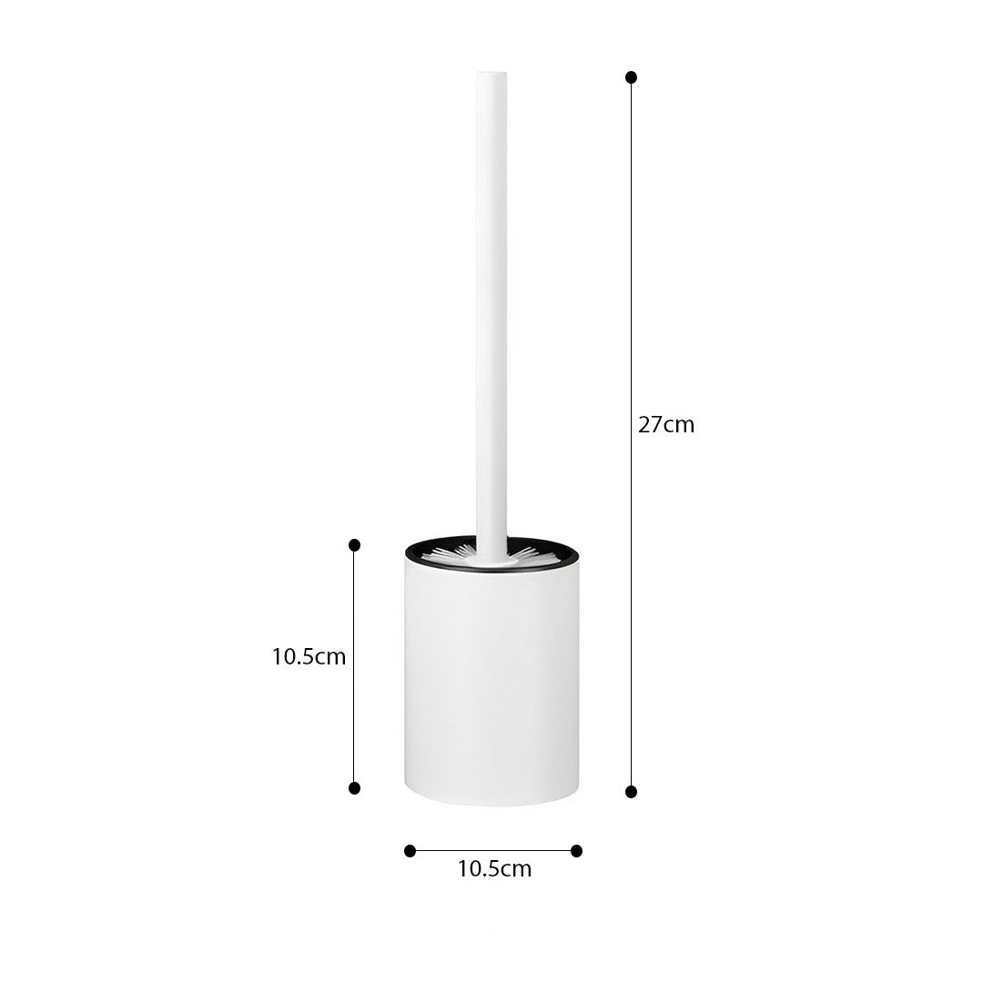 27cm Wall-Mounted Toilet Brush with Holder White