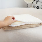 SOGA 2X 45cm White Chevron Soft Leaning Plush Seat Pillow