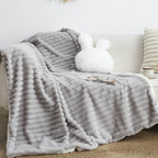SOGA 150x200cm Throw Blanket Smoke Gray Premium Milk Velvet