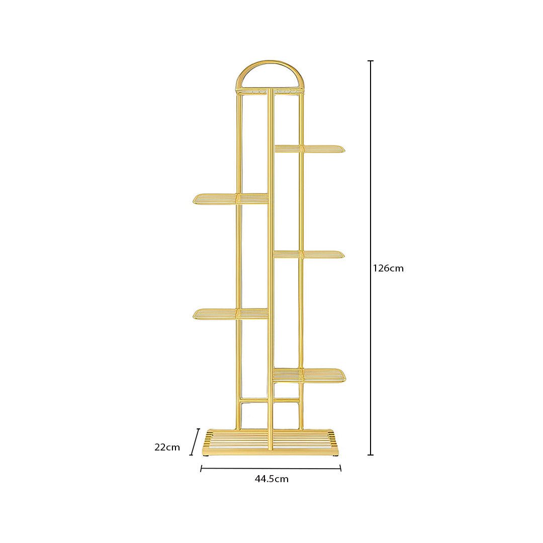 7 Tier Gold Metal Plant Flowerpot Display Rack