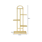 5 Tier Gold Metal Plant Flowerpot Display Rack
