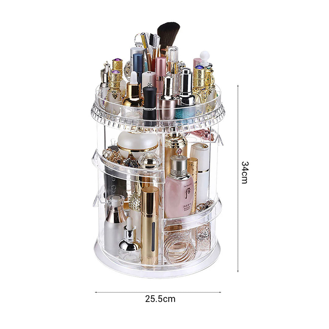 360 Degree Rotating Makeup Organiser Cosmetics Holder