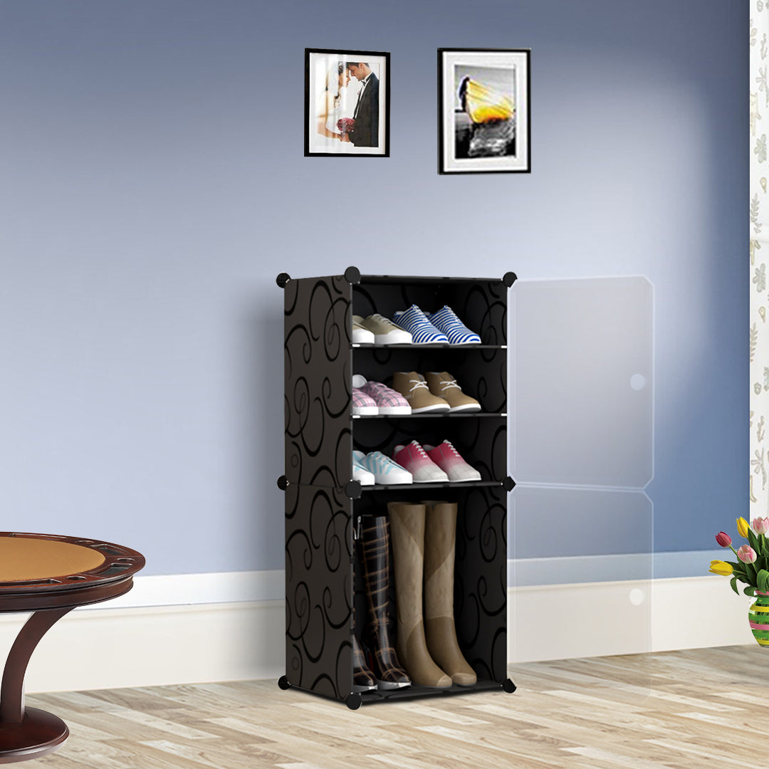 4 Tier Shoe Rack Organizer Sneaker Footwear Storage
