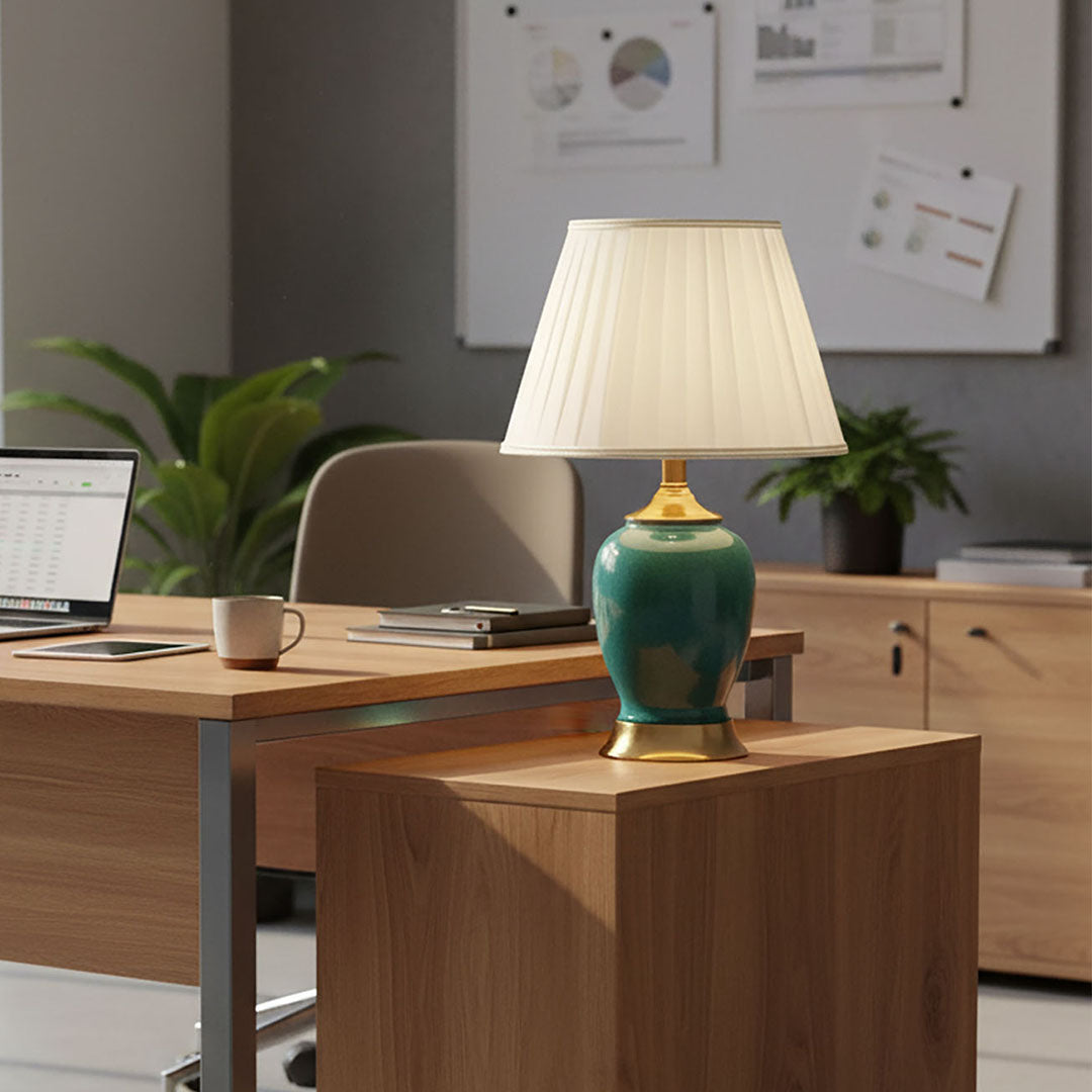 Ceramic Table Lamp Green