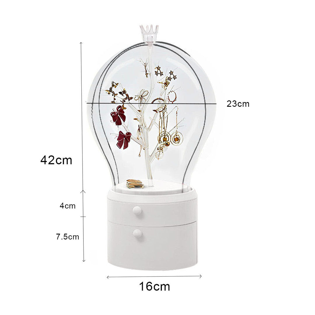 White 360 2 Layered Jewelry Storage Box Waterproof