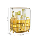 3 Tier Golden Yellow Multifunctional Countertop Cosmetic Storage Drawer Type Organiser