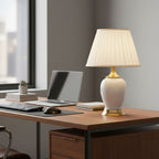 Ceramic Oval Table Lamp White